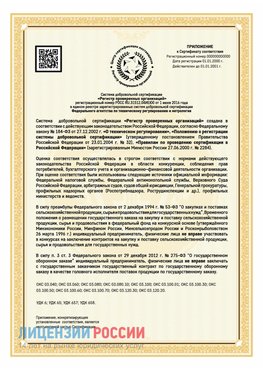 Приложение к сертификату для ИП Минусинск Сертификат СТО 03.080.02033720.1-2020